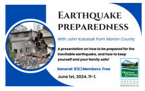 Earthquake preparedness workshop at The Oregon Garden in Silverton