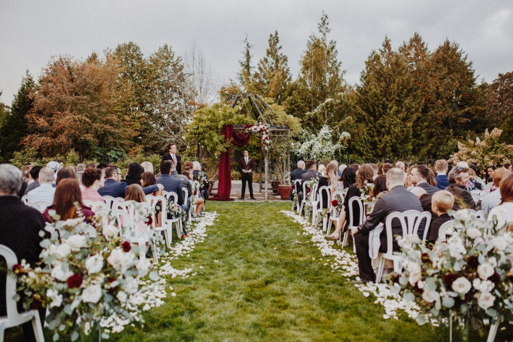 Garden Green outdoor wedding venue at The Oregon Garden near Salem