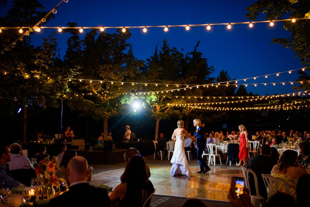 Outdoor wedding venue at The Oregon Garden near Salem